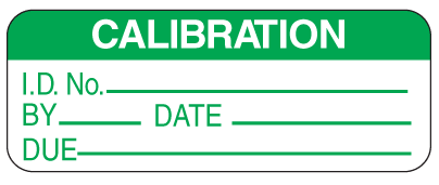 Calibration sticker for gages